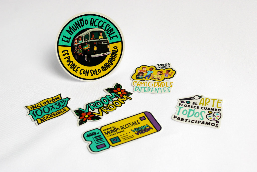 Pack de 6 Stickers — Colección Vroom Vroom
