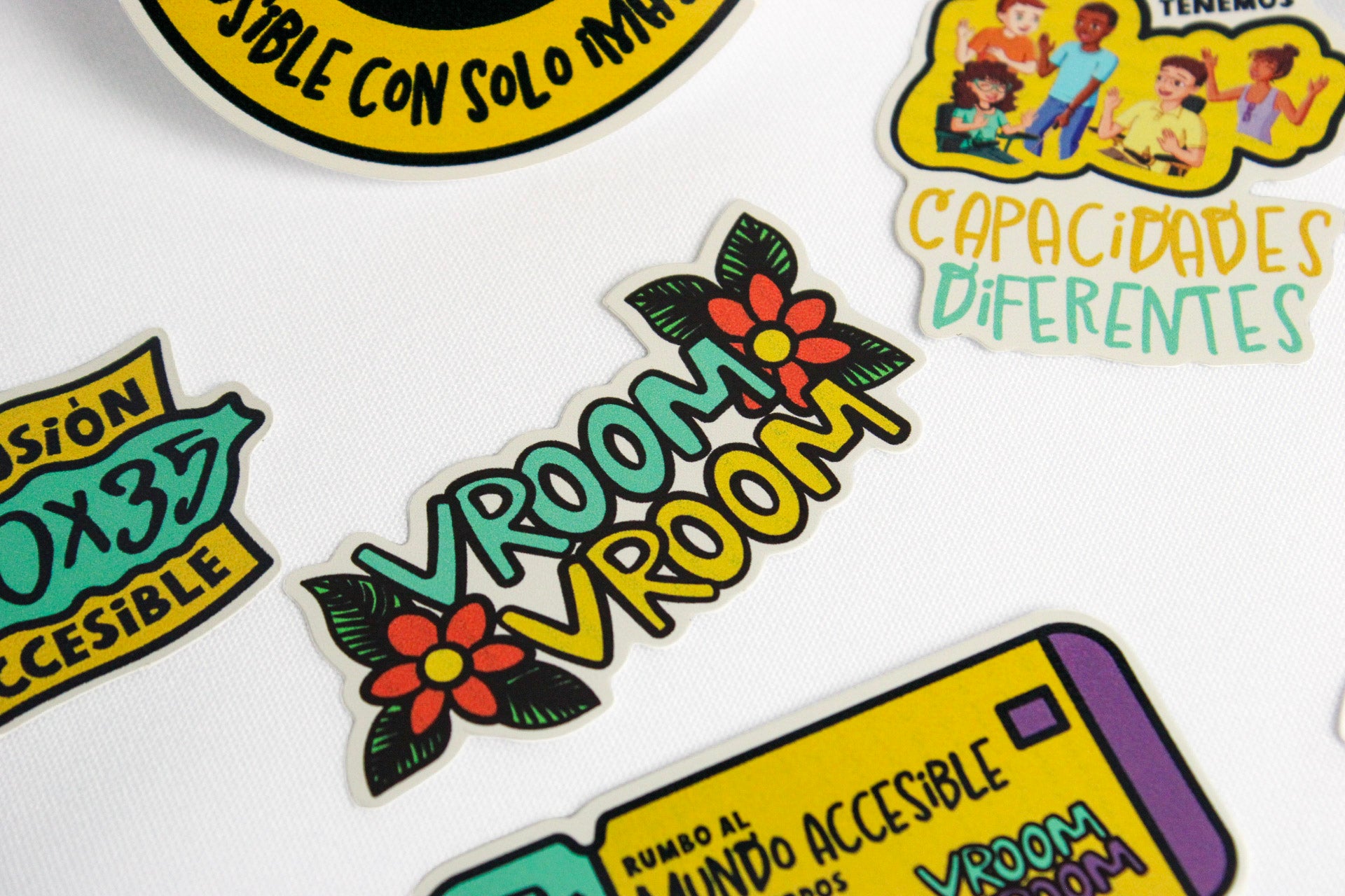 Pack de 6 Stickers — Colección Vroom Vroom